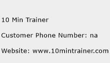 10 Min Trainer Phone Number Customer Service