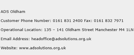 ADS Oldham Phone Number Customer Service