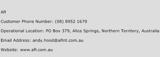 AFL Phone Number Customer Service