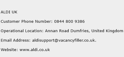 ALDI UK Phone Number Customer Service