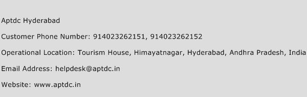 APTDC Hyderabad Phone Number Customer Service