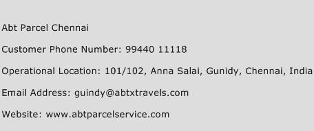 Abt Parcel Chennai Phone Number Customer Service