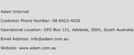 Adam Internet Phone Number Customer Service