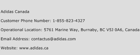 Adidas Canada Phone Number Customer Service