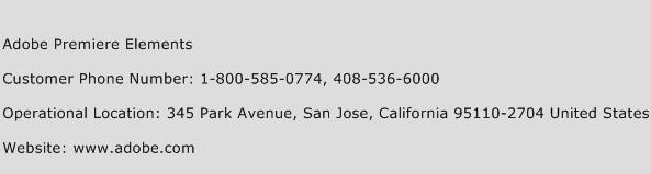 Adobe Premiere Elements Phone Number Customer Service