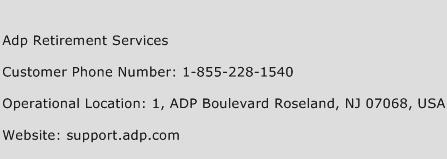 Adp Retirement Services Phone Number Customer Service