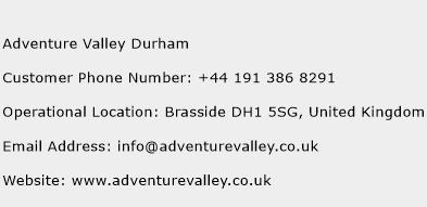 Adventure Valley Durham Phone Number Customer Service
