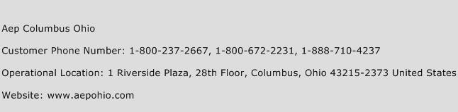 Aep Columbus Ohio Phone Number Customer Service