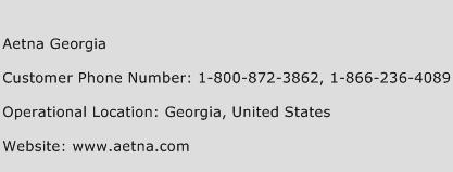 Aetna Georgia Phone Number Customer Service