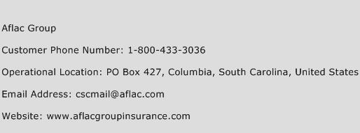 Aflac Group Phone Number Customer Service