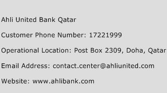 Ahli United Bank Qatar Phone Number Customer Service
