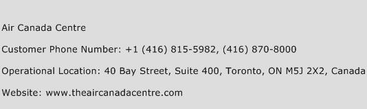 Air Canada Centre Phone Number Customer Service