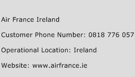 Air France Ireland Phone Number Customer Service