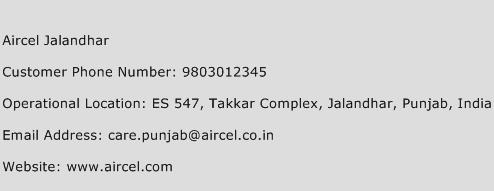 Aircel Jalandhar Phone Number Customer Service