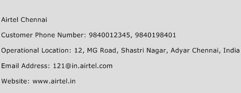 Airtel Chennai Phone Number Customer Service