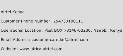 Airtel Kenya Phone Number Customer Service