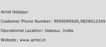 Airtel Udaipur Phone Number Customer Service