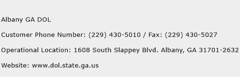 Albany GA DOL Phone Number Customer Service