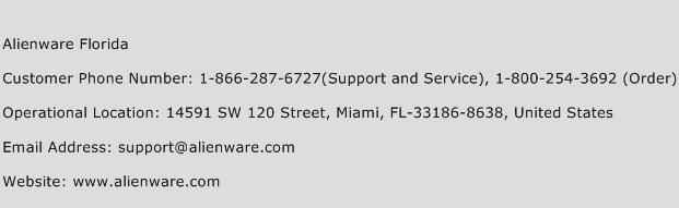 Alienware Florida Phone Number Customer Service