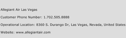 Allegiant Air Las Vegas Phone Number Customer Service