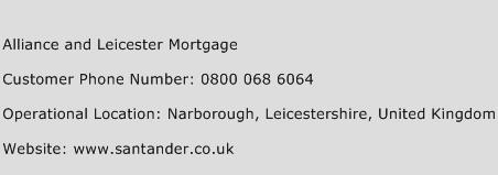 Alliance and Leicester Mortgage Phone Number Customer Service