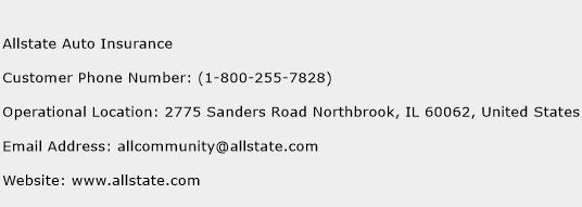 Allstate Auto Insurance Phone Number Customer Service