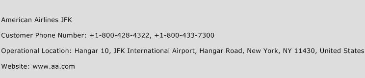 American Airlines JFK Phone Number Customer Service