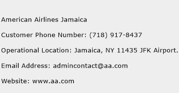 American Airlines Jamaica Phone Number Customer Service