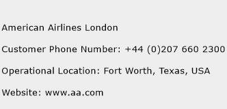 American Airlines London Phone Number Customer Service