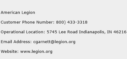 American Legion Phone Number Customer Service