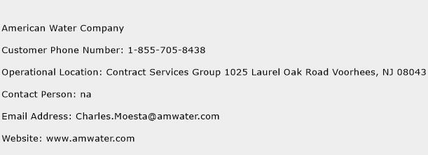 American Water Company Phone Number Customer Service