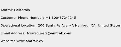 Amtrak California Phone Number Customer Service
