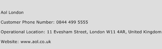 Aol London Phone Number Customer Service