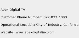 Apex Digital TV Phone Number Customer Service
