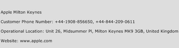 Apple Milton Keynes Phone Number Customer Service