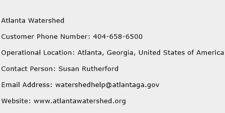 Atlanta Watershed Phone Number Customer Service