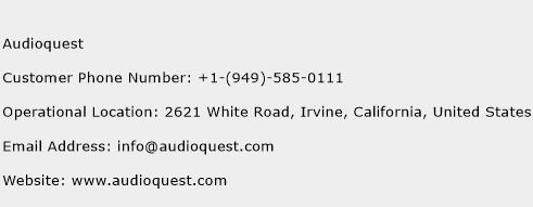 Audioquest Phone Number Customer Service