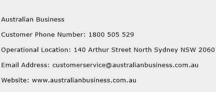 Australian Business Phone Number Customer Service