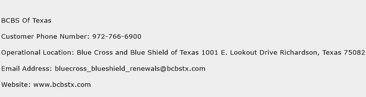 BCBS Of Texas Phone Number Customer Service