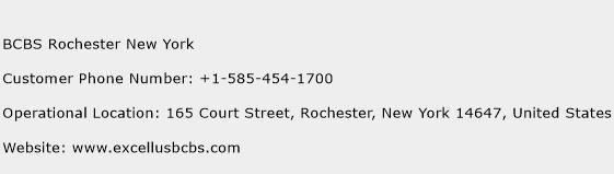 BCBS Rochester New York Phone Number Customer Service