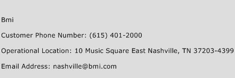 BMI Phone Number Customer Service
