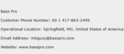 Bass Pro Phone Number Customer Service
