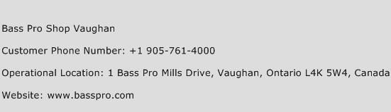 Bass Pro Shop Vaughan Phone Number Customer Service