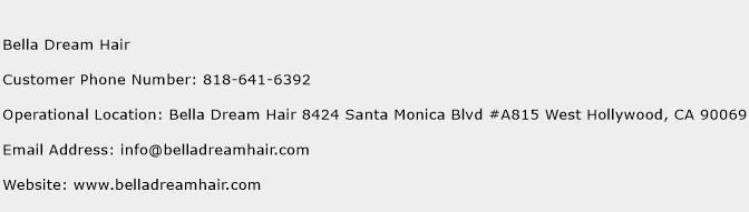 Bella Dream Hair Phone Number Customer Service