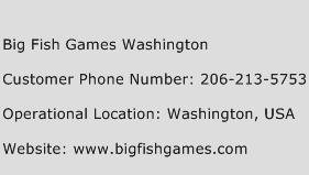 Big Fish Games Washington Phone Number Customer Service