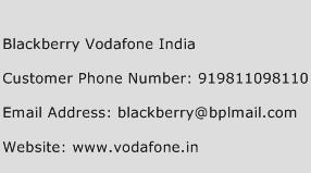 Blackberry Vodafone India Phone Number Customer Service