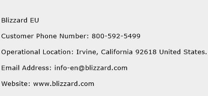 Blizzard EU Phone Number Customer Service