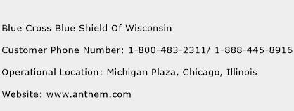 Blue Cross Blue Shield Of Wisconsin Phone Number Customer Service