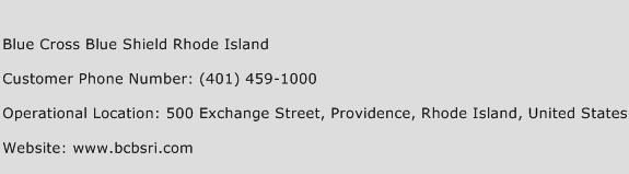 Blue Cross Blue Shield Rhode Island Phone Number Customer Service