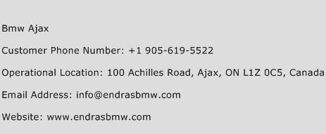 Bmw Ajax Phone Number Customer Service